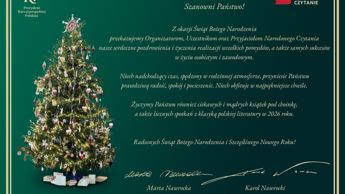 Świąteczne życzenia od Pary Prezydenckiej