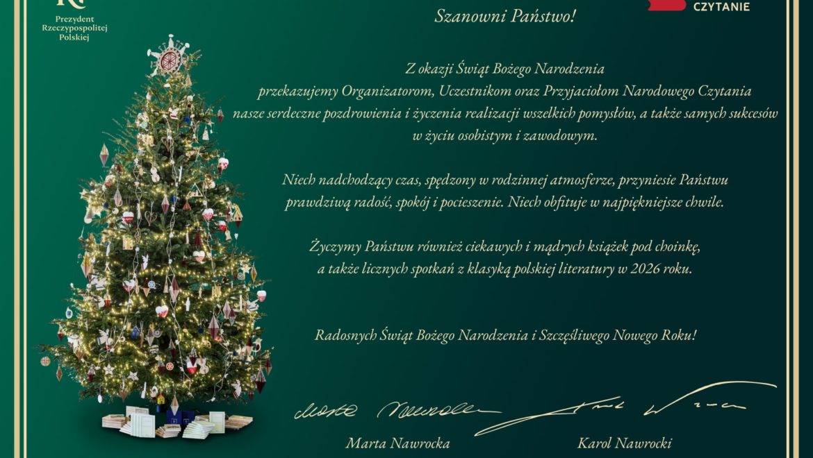 Świąteczne życzenia od Pary Prezydenckiej