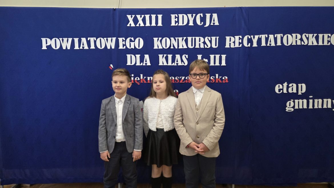 Gminne eliminacje XXIII Powiatowego Konkursu Recytatorskiego „Piękna nasza Polska cała”
