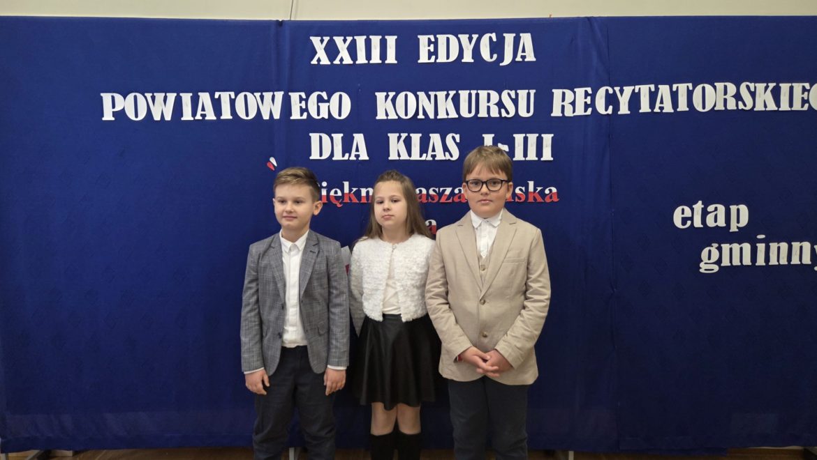 Gminne eliminacje XXIII Powiatowego Konkursu Recytatorskiego „Piękna nasza Polska cała”
