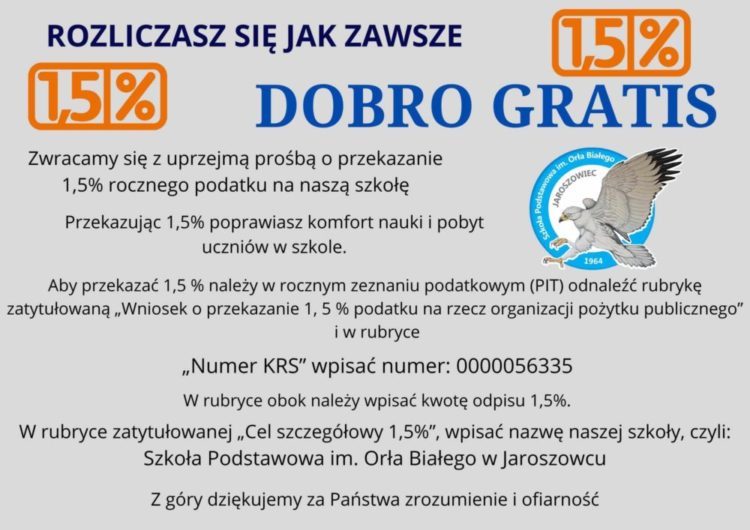 Prośba o wsparcie dla naszej szkoły